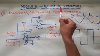 Module 3| Triangular/Rectangular wave Generator |class 36
