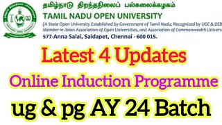 Tamilnadu Open University online induction programme | tamilnadu open university latest updates