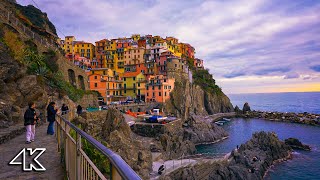 Relaxing Walk in Colorful Cinque Terre, Italy ~ Breathtaking View in 4K