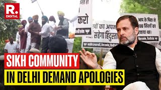 Sikh Community Stages Protest Outside Rahul Gandhi's Residence In Delhi | Breaking News