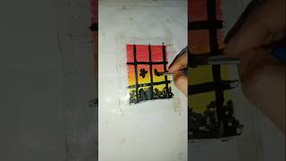 Painting with oil pastel colour-scanery painting #art #painting #viralvideo #oilpastel #shorts