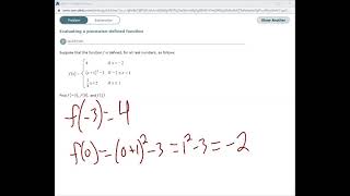 Evaluating a piecewise-defined function