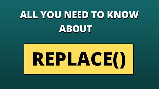 REPLACE() function in SQL | Using REPLACE() function to update column data | Krish The Dev