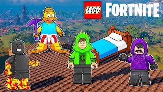 JOGUEI BEDWARS COM YOUTUBERS NO LEGO FORTNITE (Athos, Tonigon, Xinglau e Cadres)