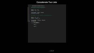 Concatenate Two Lists in Python | Python Examples | Python Coding Tutorial | Python Interview