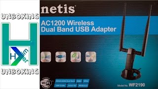 Netis WF2190 AC1200 Wireless Dual Band USB Adapter Unboxing