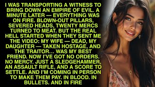 I WAS TRANSPORTING A WITNESS TO BRING DOWN AN EMPIRE OF EVIL. A MINUTE LATER — EVERYTHING WAS ON