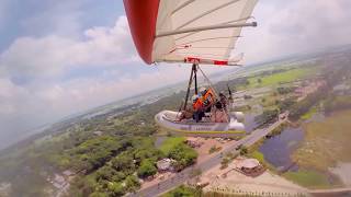 Flying with Power Glider - Meghna River - Bangladesh