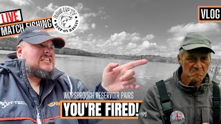 YOU'RE FIRED! LIVE MATCH FISHING: WORSBROUGH RESERVOIR SILVERFISH & CARP PAIRS | BAGUPTV SEPT 2022