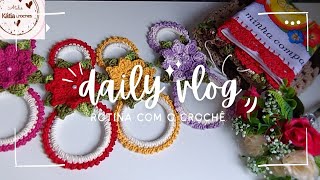 #vlog: um dia comigo na produção+vem me acompanhar cuida mulher tô te esperando vi ☺️#croche#rotina