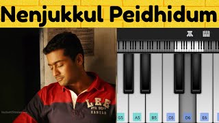 Nenjukkul Peidhidum Song | Piano Notes | Vaaranam Aayiram | Suriya | Perfect Piano | MadrasTamil