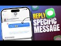 How To Reply to a Specific Message on iPhone | Directly Reply to a Text in iMessage