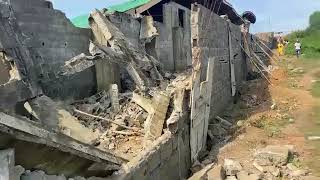 Sad News!!! Liberia Pastor Abraham Kromah Newly Constructed Church Collapsed Town, Upper Caldwell