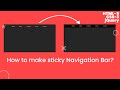Sticky Navbar On Scroll | Sticky Navigation Menu In HTML CSS And jQuery