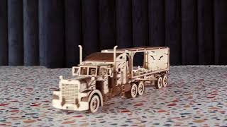 Semi Truck Wooden Model