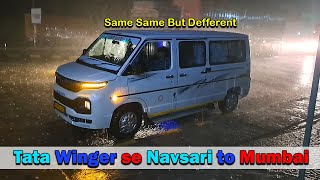 Tata Winger se Navsari to Mumbai Aiport | Heavy Rainfall | Kuch alag si winger | Tata Winger