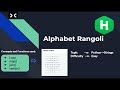 Alphabet Rangoli [HackerRank] Solution | Python | String | Pattern Printing