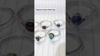 Natural Stone Small Designer rings #rings #gemstone #moonstone #larimar #labradorite #opal #emerald