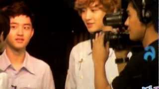 [Fancam] 120729 EXO-K - Behind The Scenes @ Channel [V]