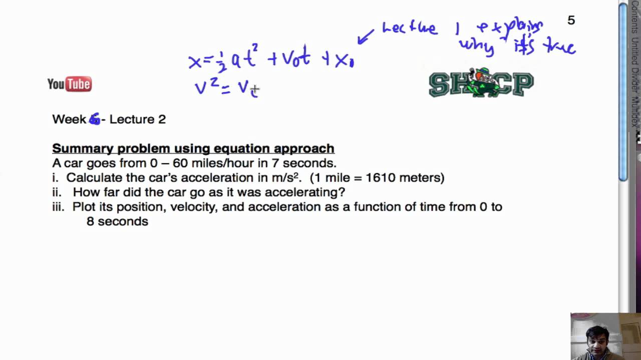 Physics 1,2: Week 6 - Lecture 1 - YouTube