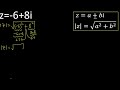 modulus of z = 6 8i a complex number or imaginary number