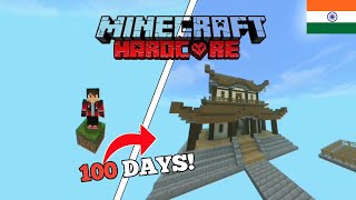 I Survive 100 Days on One Block in Minecraft Hardcore (FULL MOVIE) IN HINDI