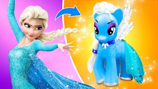 Elsa and Anna Become Ponies / 10 Frozen DIYs
