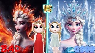 Evil Frozen #elsa ♥️ Good Frozen #elsa 💙 #mytalkingangela2  #new A competition b