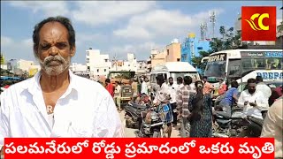 పలమనేరులో రోడ్డు దాటే క్రమంలో ఆటో ఢీకొని ఒకరు మృతి One Person Died in Auto accident at Palamaner