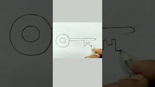 Key drawing easy | How to draw Key | start easy drawing #shorts