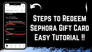 How To Redeem Sephora Gift Card -  Use Sephora Gift Card Online !