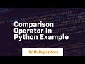 comparison operator in python example