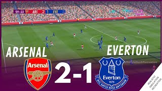 Arsenal 2-1 Everton | Premier League 23/24 | Match Highlights Video Game Simulation