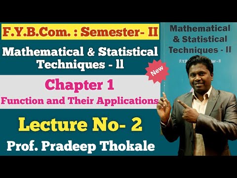 F.Y.B.COM | Maths || Functions And Their Applications || Semester 2 ...