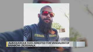 APD arrests man suspected of vandalizing rainbow crosswalk