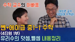 [쎈+에이급 중1-1 수학] (4단원 1부) 유리수의 덧셈과 뺄셈 내용정리 (중학수학) [이상준 경희대 수학과 교수]