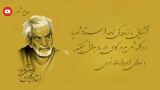 استاد شهریار | شاعر نامدار ایرانی-آذربایجانی + دکلمه «پیرم گاهی دلم یاد جوانی می‌کند»