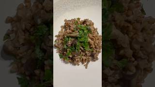 Buckwheat with chestnut mushrooms