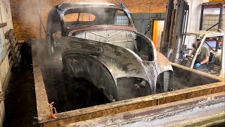 Chemical Dipping a Rare 1938 Lincoln Zephyr coupe