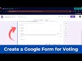 How to Create a Google Form for Voting (Quick & Simple)