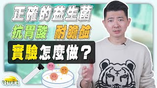 正確的益生菌實驗是這麼一回事！益生菌中「抗胃酸」、「耐膽鹼」實驗怎麼做的阿江告訴你｜益生菌｜營養師輕食