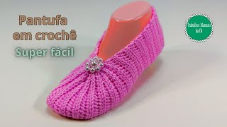 Super easy crochet slipper