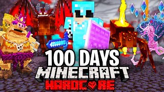 I Survived 100 Days in the NETHER on Hardcore Minecraft.. Here's What Happened..