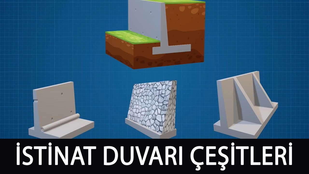 İSTİNAT DUVARI ÇEŞİTLERİ - HESAPLAR - YouTube