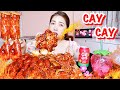 Ăn Mâm Hải Sản Bạch Tuộc - Nấm Đùi Gà Nấm Kim Châm CAY HÀN QUỐC | SALLY HẠNG