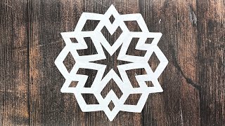 DIY Easy Paper Snowflake - How to make Easy Snowflake out of paper