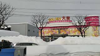 2022年2月8日@札幌市白石区菊水元町、米里通の状況