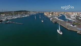 Port Entry, Cap d'Agde, Agde, Occitania, France 2017.05 aerial video