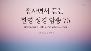 잠자면서 암송하는 한-영 성경 말씀 한 구절 75 시편 (Psalms) 37:4-6 (20분이상 무한 반복)