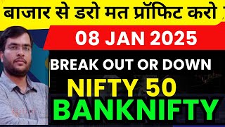 BANKNIFTY PREDICTION NIFTY ANALYSIS FOR TOMORROW 08 JAN 2025 | TOMORROW MARKET Prediction #banknifty